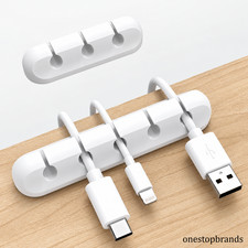 Silicone Cable Clips Self-Adhesive Cord Management Wire Holder Organizer
