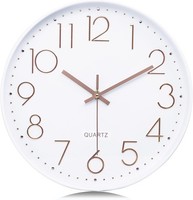 Wanduhr Lautlos 30Cm 3D Ziffern Rosegold Analog Deko FüR Wohnzimmer KüChe BüRo