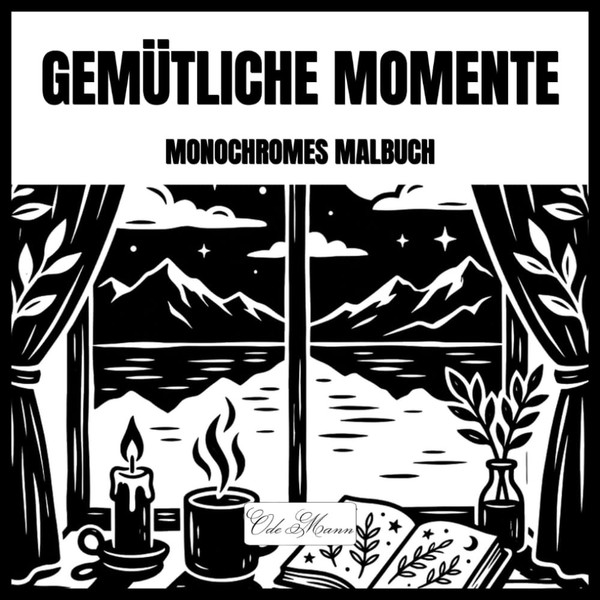 Hygge-Malbuch FüR Erwachsene & Teenager, Monochrom, Entspannung, Stressabbau-image