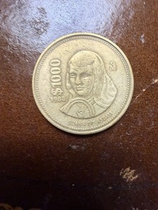 1988 Juana de Asbaje Mexican Peso $1000 Coin