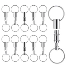 10 PCS Detachable Key Ring Quick Release Keychain, Heavy Duty Pull Apart Key 