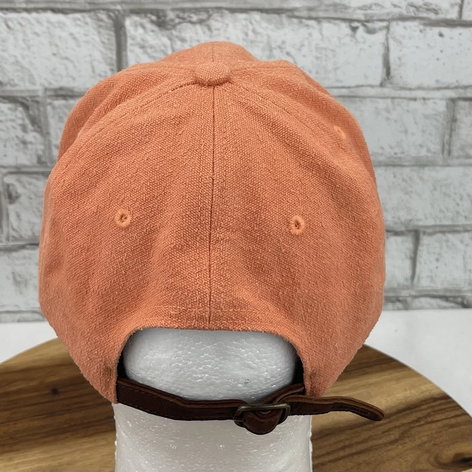 Gorra Supreme New York Naranja Pastel Correa de Cuero Ajustable 100% Algodón EE. UU. Foto 3 de 4