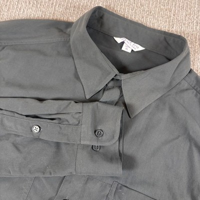 Clothing Arts Dark Gray Pick-Pocket Proof Button Down Shirt Men's Size XL EUC