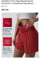 Halara Airy High Waisted Tummy Control 2-in-1 InstantCool Yoga Shorts Medium