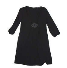 AGB Dress Rhinestone V-Neck Knee Length Dress Size 14 Glam Wedding Cocktail