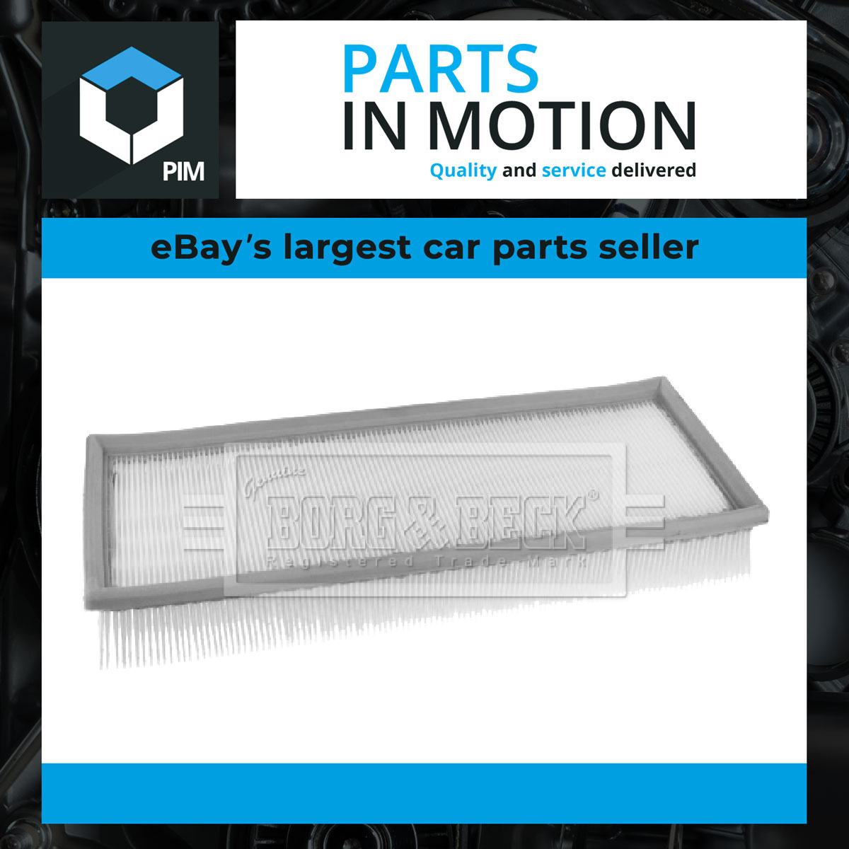 Borg & Beck BFA2451 Air Filter Engine Maintenance Service Fits Ford Mondeo - Image 3