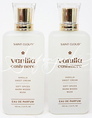 Saint Cloud Vanilla Cashmere Eau De Parfum Spray 3.4oz Full Sized Perfume 2pc