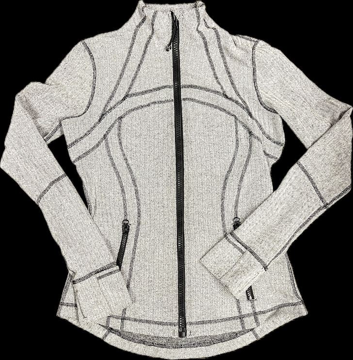 Lululemon Define Jacket size 8 Heathered Black grey rulu yoga