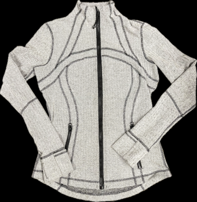 Lululemon Define Jacket size 8 Heathered Black grey rulu yoga