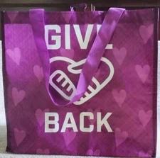 Earthwise Giant Purple Heart Give Back Reusable Shopping Bag