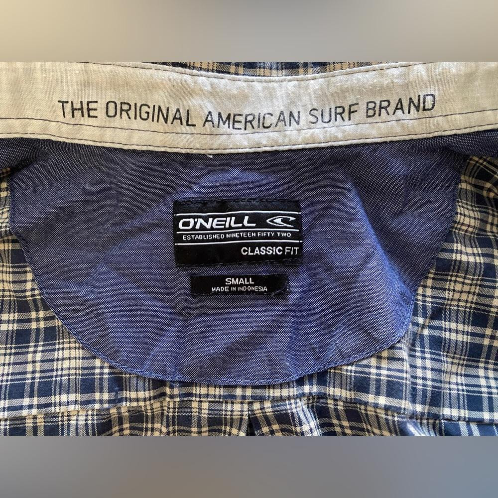 O’NEILL Blue Plaid Button Down Collared Shirt Men… - image 6