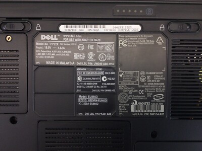 17” Dell Vostro 1700 PP22X Laptop - UNTESTED | eBay