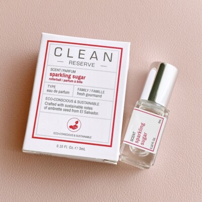 NIB CLEAN Reserve Sparkling Sugar EDP Rollerball Roll Travel Mini 3ml / 0.10 oz