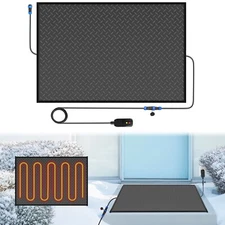 ABORON Snow Melting Mat Non-Slip Heated Outdoor Mats 24"x36" for Stairs Walkway