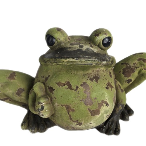 Magnesium Toad Garden Lawn Patio Frog Statue Natural Green 22 in - Picture 4 of 4