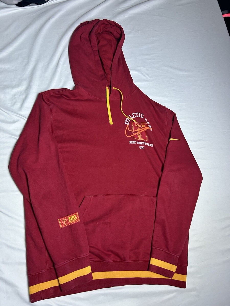 red nike graphic hoodie