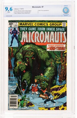 Micronauts 7 NEWSSTAND CBCS 9.6 NM+ MAN-THING NEAL ADAMS White Pgs MARVEL  cgc