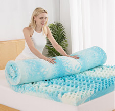 EGOHOME 5-Zone Memory Foam 2-Inch Gel Cooling Infused Foam Mattress - Twin