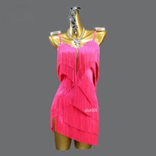 Latin Dance Dress Woman Line Clothes Practice Wear Suit Stand Ball Sport Costume