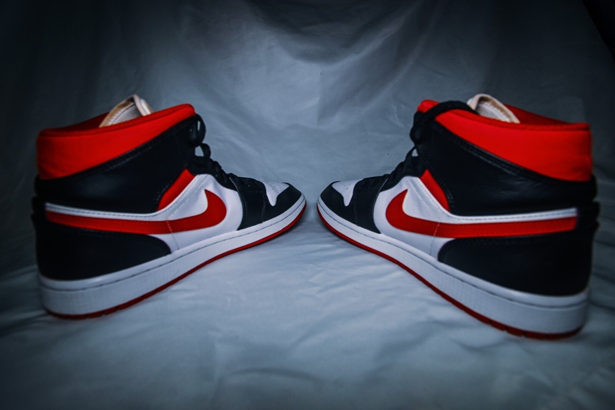 Air Jordan 1 Mid 8.5 ブラック/レッド/ホワイト Nike Air Jordan 1 Mid OG White Gym Red Black Chicago Bred