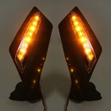 ADJUSTABLE Racing Side Mirrors & LED Turn Signal Lights For Can-Am Maverick X3