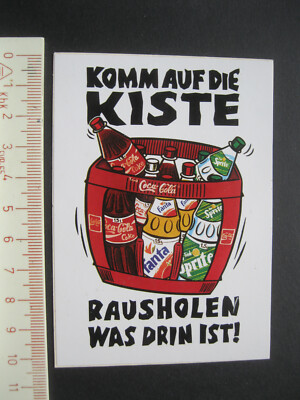 KOMM AUF DIE KISTE Coca-Cola Fanta sprite Sticker Aufkleber Reklame Werbung