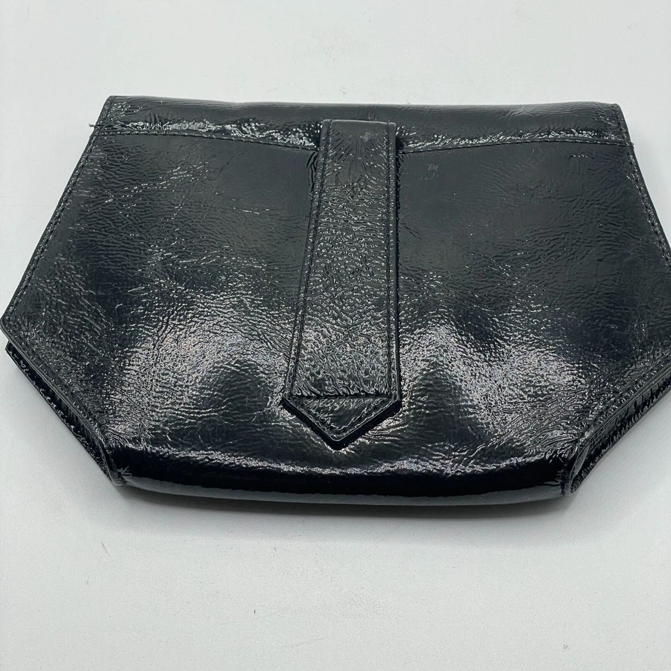 Hobo International винтажный шестиугольник черный патент ремень сумка с подкладкой магнитная застежка - Изображение 2 из 4