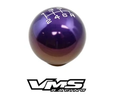 VMS RACING TITANIUM BURN CNC ROUND GEAR LEVER SHIFT KNOB FOR HONDA ACURA 6 SPEED