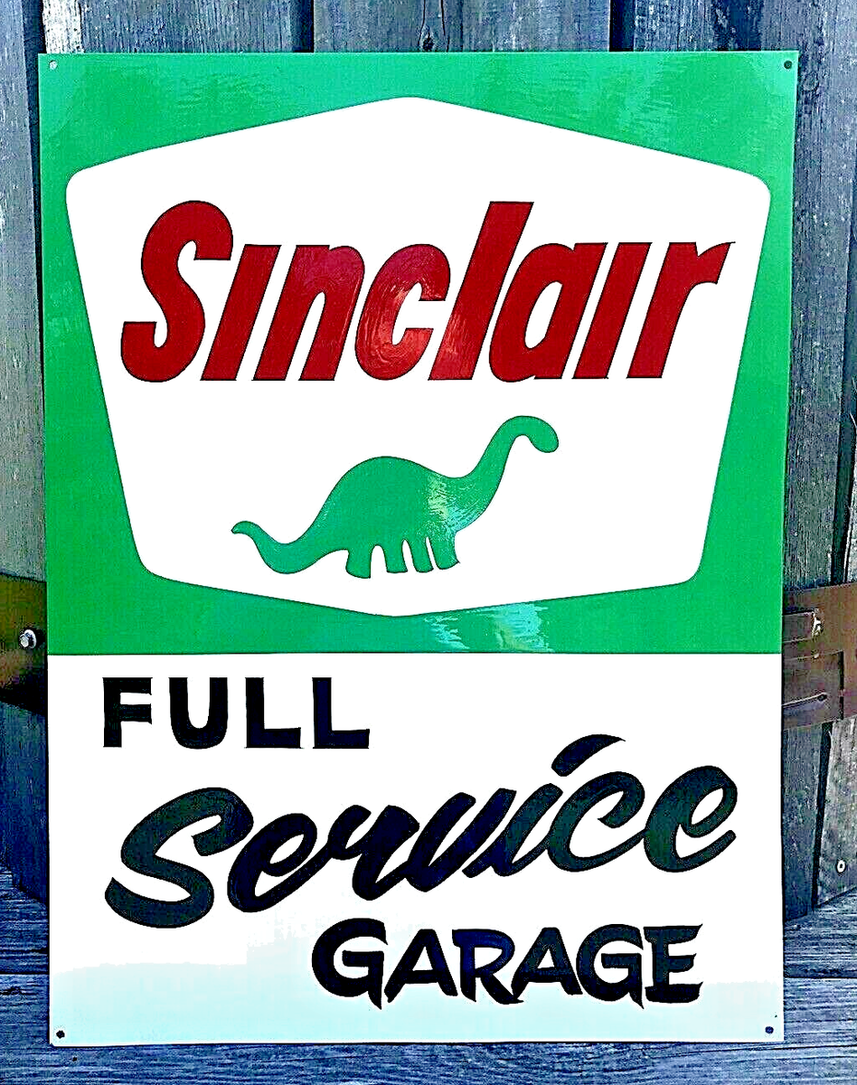 HAND PAINTED SINCLAIR Dino DINOSAUR Gas Oil Station Shop Garage