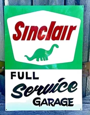 HAND PAINTED SINCLAIR Dino DINOSAUR Gas Oil Station Shop Garage Service SIGN
