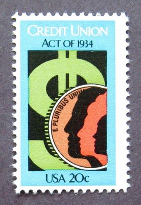 Sc # 2075 ~ 20 cent 50th Anniversary of Credit Union Act (ch29) | eBay