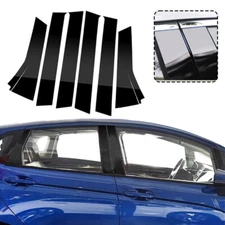 6pcs Black Pillar Post For Honda Fit Jazz 2014-2020 Door Trim Piano Cover Window
