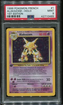 Alakazam #1 Holo PSA 9 French 1st Edition 1999 Pokemon Base Set