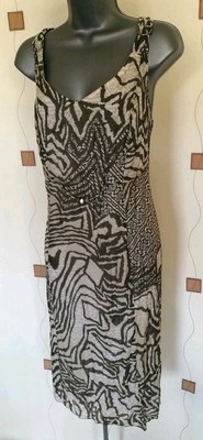 DRESS 18 46 LARGE L SLIP ON KNEE CRINKLE SILK COTTON GERRY WEBER NEW £115