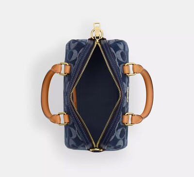 NWT Coach Mini Rowan Crossbody Bag In Signature Denim CY742 with