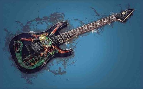 Fotomural no tejido papel pintado murales guitarra graffiti americana 11744 - Imagen 3 de 3