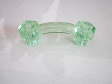 LIGHT GREEN GLASS CABINET PULLS DRAWER HANDLE...