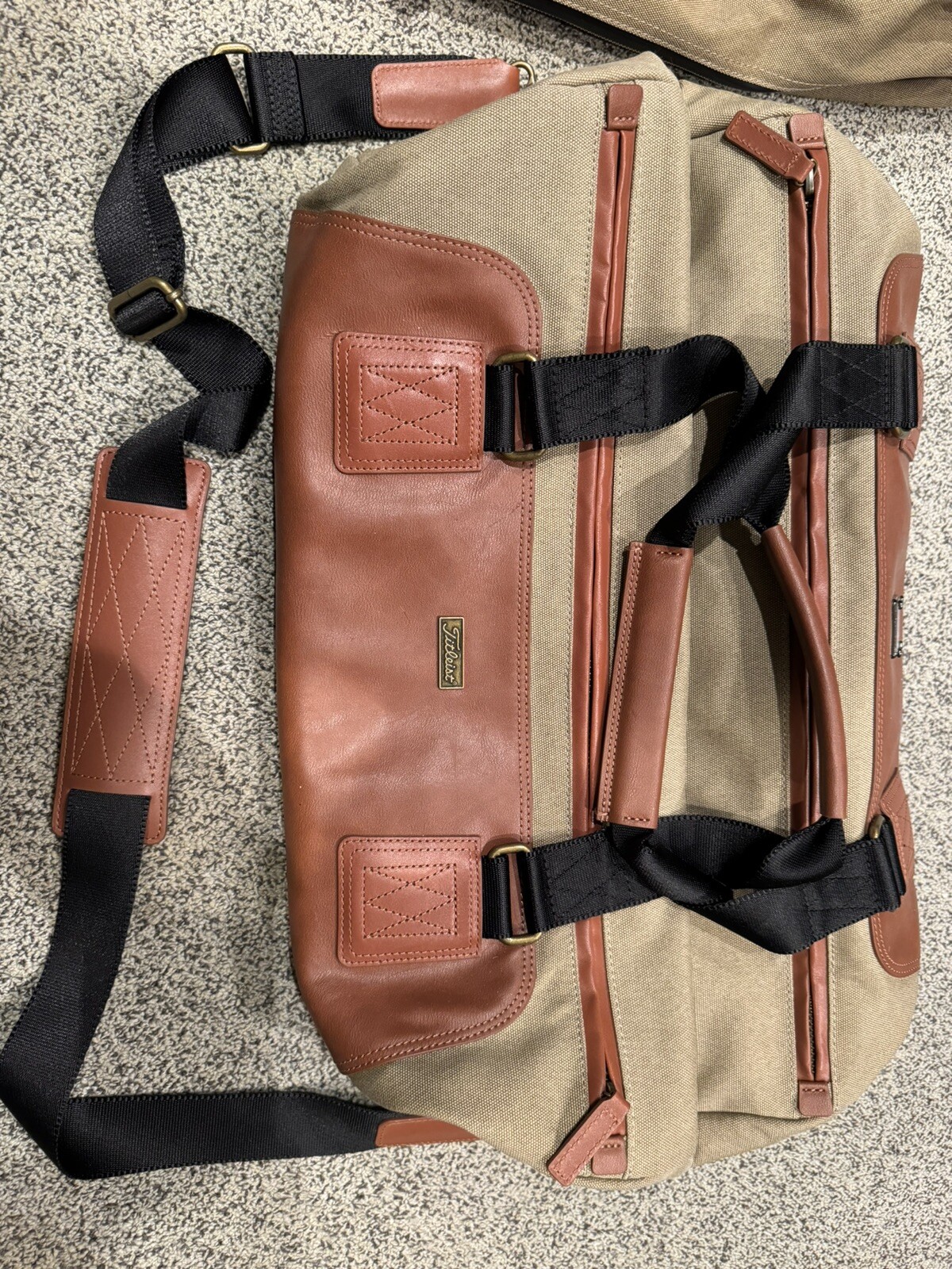 Titleist linksmaster golf bag, canvas and leather, Matching Duffel eBay