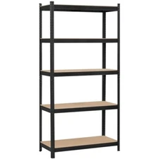 5-Tier Heavy Duty Metal Shelving Unit Garage Shelves Utility Rack Adjustable 