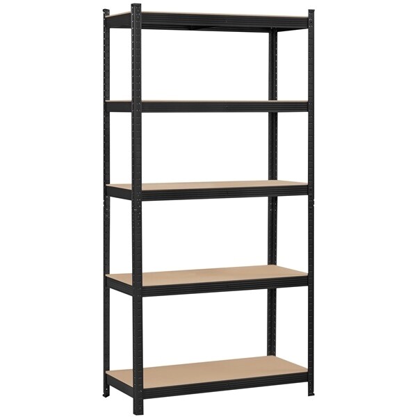 5-Tier Heavy Duty Metal Shelving Unit Garage Shelves Utility Rack Adjustable