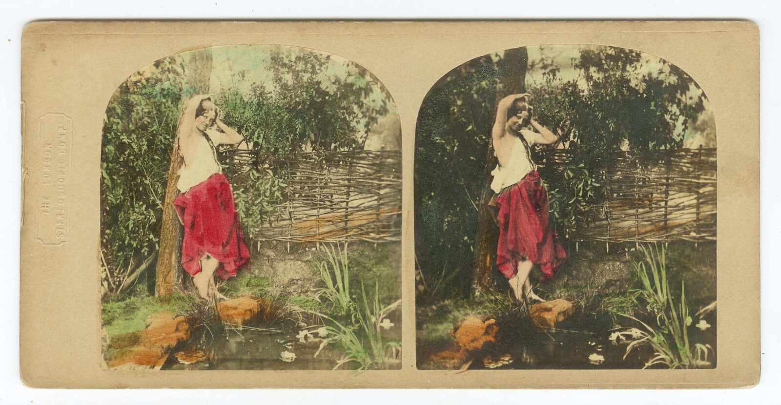 G1626~ Pos. J EASTLAKE – Maiden’s Toilette c.1860s Genre UK Stereoview
