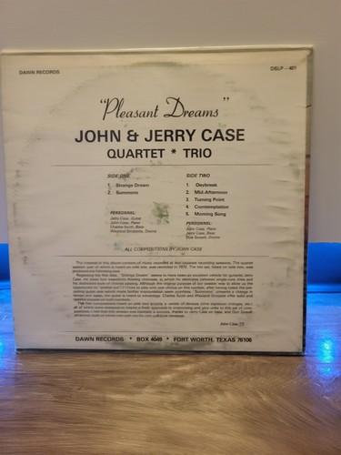 John And Jerry Case Quartet Trio RARE Vinyl Lp MINT CONDITION/NM CONDITION DISK - Picture 8 of 13