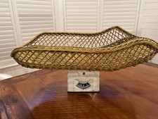 Vintage Working Metal Baby Scale by Detecto With Wicker Basket