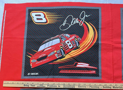 Nascar Dale Earnhardt Jr #8  Fabric Panel cotton 17.5'' square Spring Industries