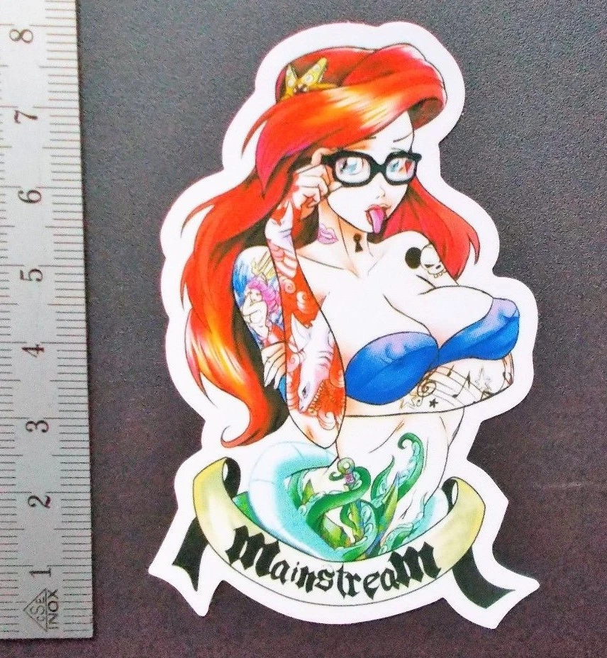 Sticker Decal " Mainstream Girl " Gloss-Optics Stickerbomb Skateboard Laptop - Image 2 of 2