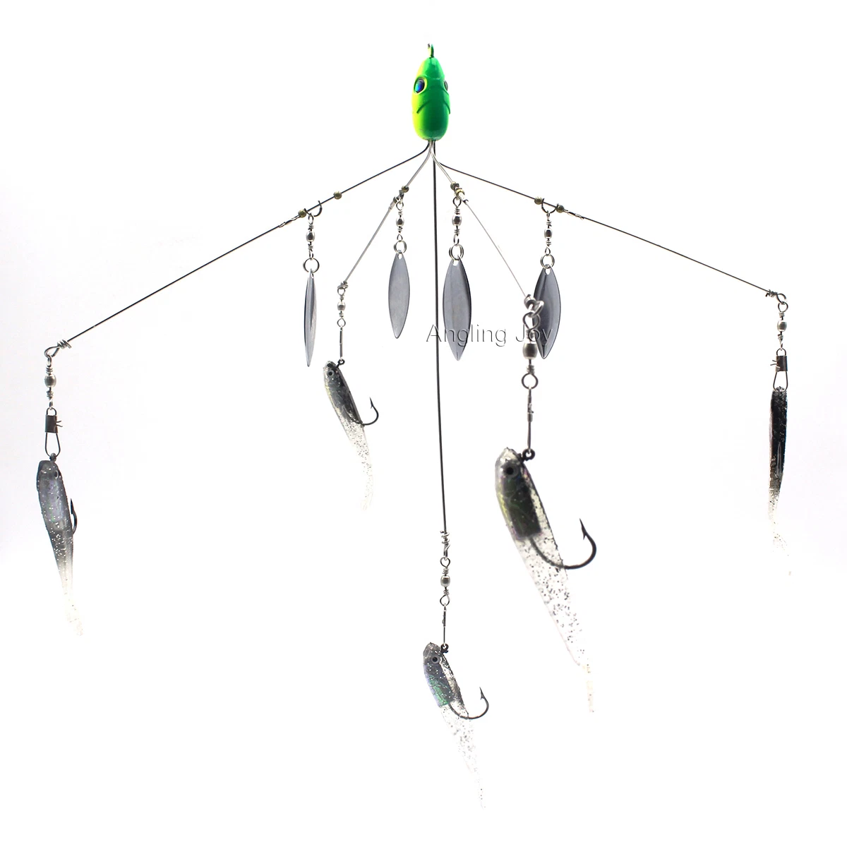 3 Crappie Rig Fatti A Mano &ndash; 3 Bracci In Acciaio .041 X 4&rdquo; &ndash; Scegli Il Colore (Testato In Alabama)