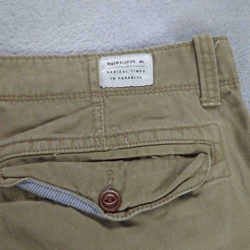 Quick Silver Shorts Mens 38 Khaki Classic Straight Fit Crucial Battle 21" Cargo - Picture 5 of 14