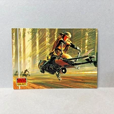 1993 Topps Star Wars Galaxy #45 The Speeder Bike Chase