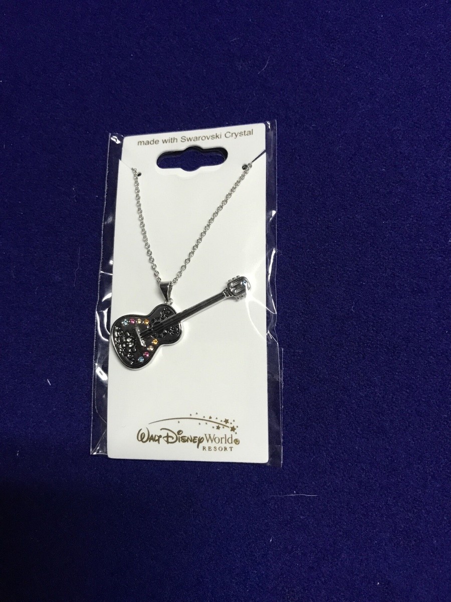 DISNEY PARKS ARRIBAS COCO GUITAR NECKLACE W/SWAROVSKI CRYSTAL NEW
