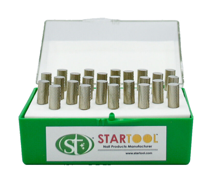 Startool Acrylic Nail Drill 3/32" STXF Extra Fine Silver ( 25 Pcs in Box )